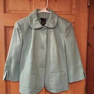 East Fifth quilted blazer. Size 4. Like new, worn once. Teal color. Great buy!